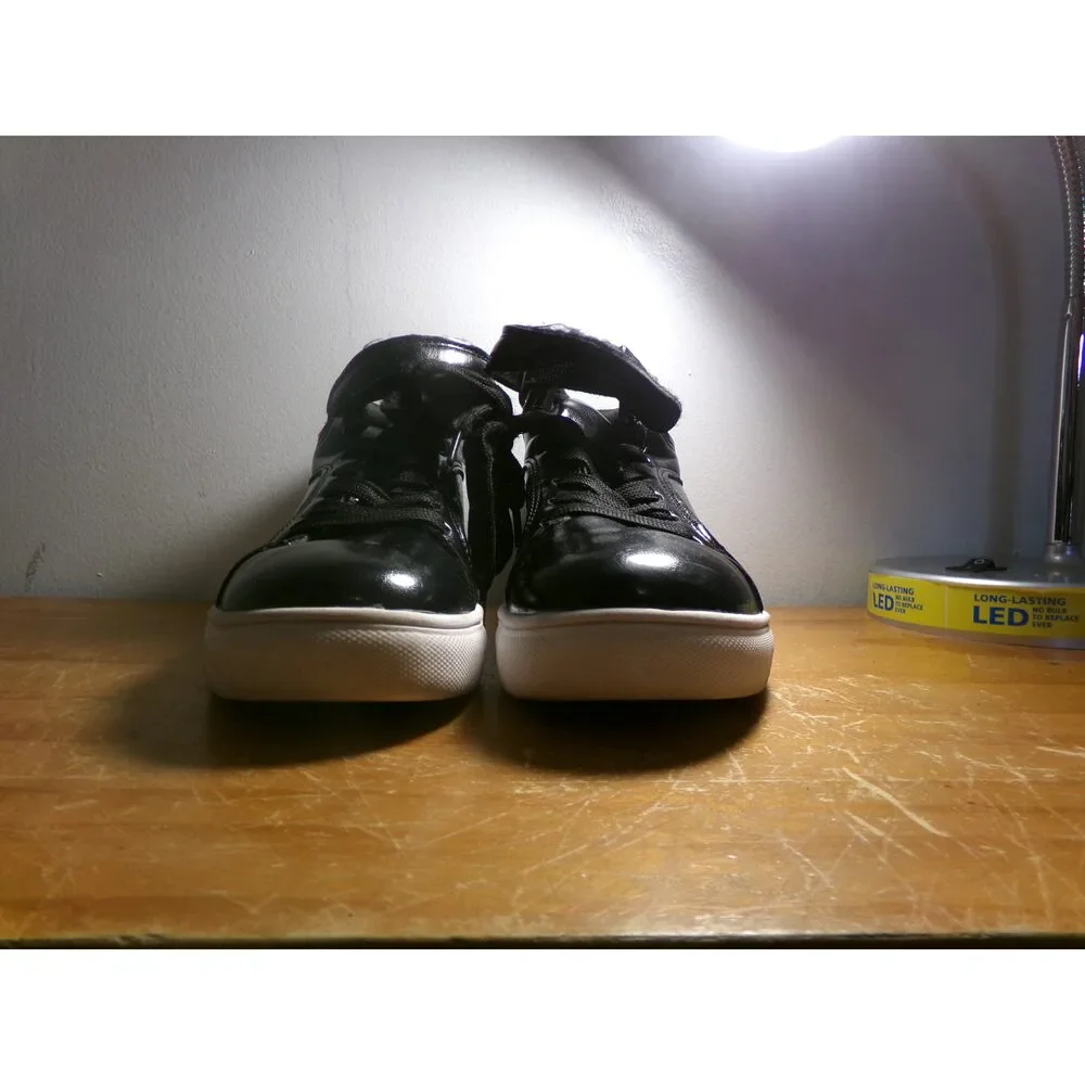 Pre-Owned Dance Hip Hop Shoes Weissman Kids 1YM Sneakers Vinyl Black